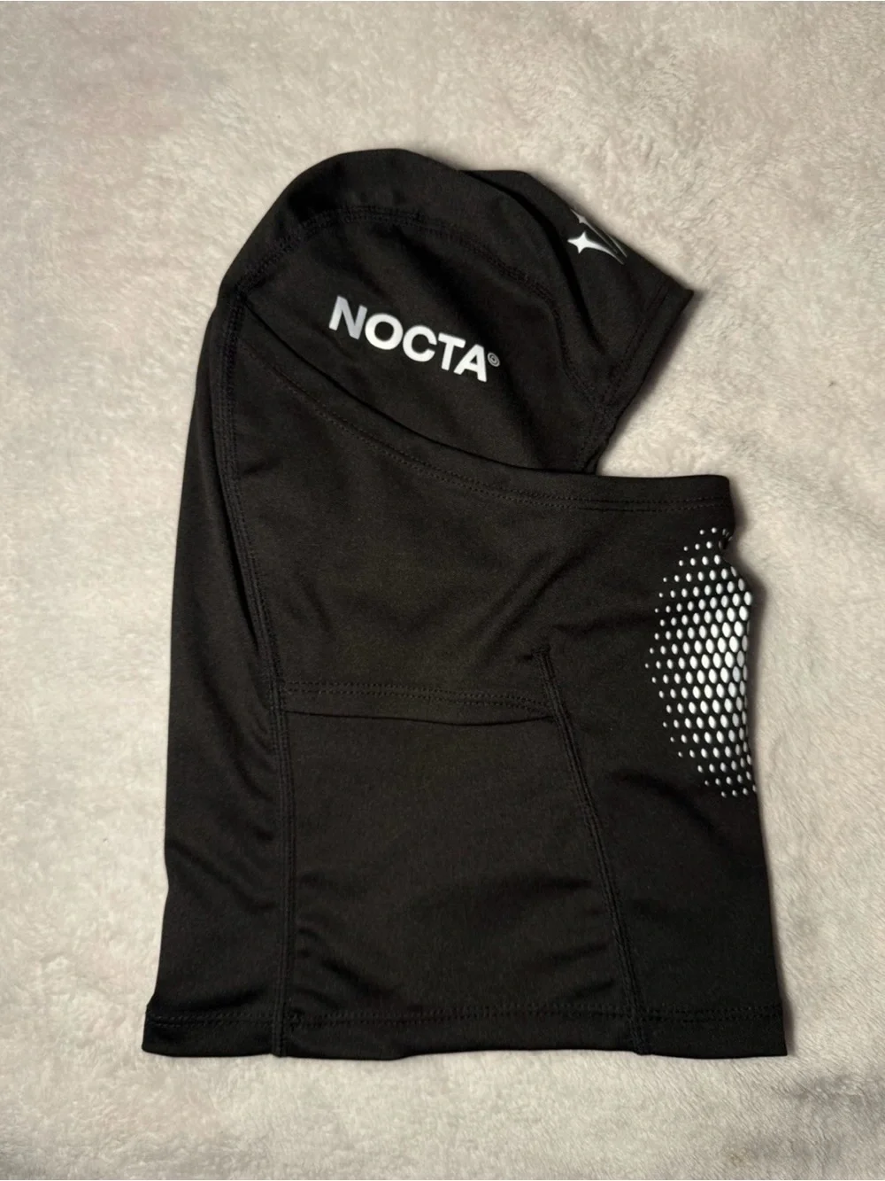 Nike Black Face Mask Balaclava with Reflective Vent Pattern